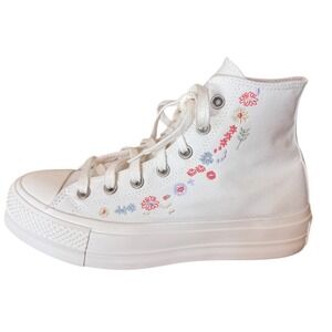 Converse Chuck Taylor All Star Lift Floral Embroidered Hi Tops Women 8.5